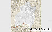 Physical Map of Gamba, shaded relief outside