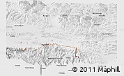 Physical Panoramic Map of Gamba, desaturated