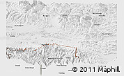 Physical Panoramic Map of Gamba, semi-desaturated