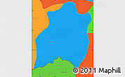 Political Simple Map of Gamba