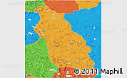 Political 3D Map of Gerze