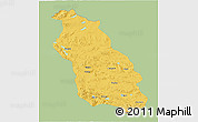 Savanna Style 3D Map of Gerze, single color outside
