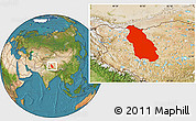 Satellite Location Map of Gerze