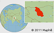 Savanna Style Location Map of Gerze