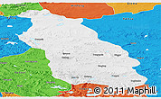 Physical Panoramic Map of Gerze, political outside