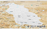 Physical Panoramic Map of Gerze, satellite outside