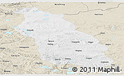 Physical Panoramic Map of Gerze, shaded relief outside
