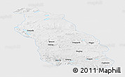 Physical Panoramic Map of Gerze, single color outside