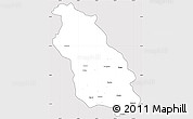 Silver Style Simple Map of Gerze, cropped outside