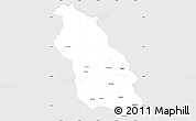 Silver Style Simple Map of Gerze, single color outside