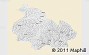 Classic Style 3D Map of Gongbogyamda, single color outside