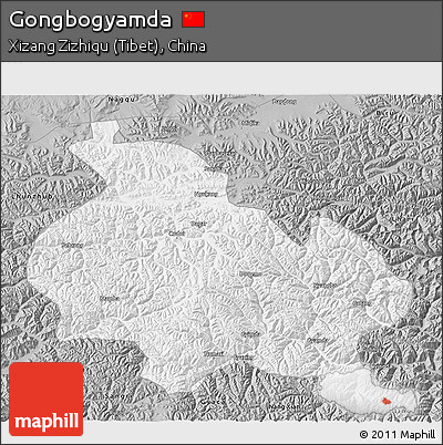 Gray 3D Map of Gongbogyamda