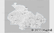 Gray 3D Map of Gongbogyamda, single color outside