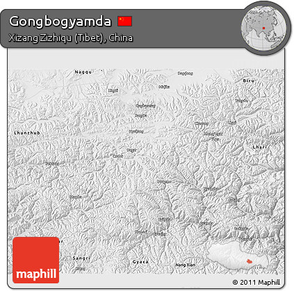 Physical 3D Map of Gongbogyamda
