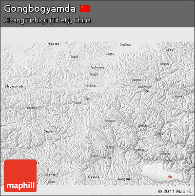 Physical 3D Map of Gongbogyamda