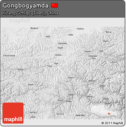 Physical 3D Map of Gongbogyamda
