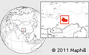 Blank Location Map of Gongbogyamda