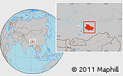 Gray Location Map of Gongbogyamda