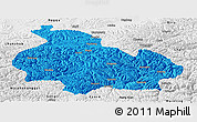 Political Panoramic Map of Gongbogyamda, physical outside