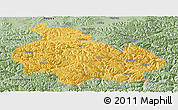Savanna Style Panoramic Map of Gongbogyamda
