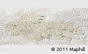 Shaded Relief Panoramic Map of Gongbogyamda, lighten
