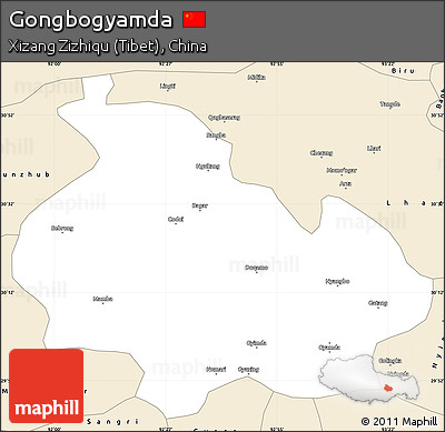 Classic Style Simple Map of Gongbogyamda