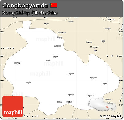 Classic Style Simple Map of Gongbogyamda