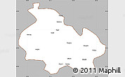 Gray Simple Map of Gongbogyamda, cropped outside