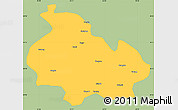 Savanna Style Simple Map of Gongbogyamda, single color outside