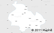 Silver Style Simple Map of Gongbogyamda, single color outside