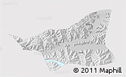 Physical 3D Map of Gonggar, cropped outside