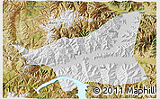 Physical 3D Map of Gonggar, satellite outside