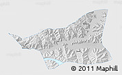 Physical 3D Map of Gonggar, single color outside