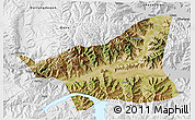 Satellite 3D Map of Gonggar, physical outside