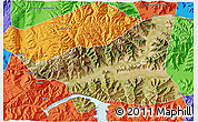 Satellite 3D Map of Gonggar, political outside