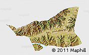 Satellite 3D Map of Gonggar, single color outside