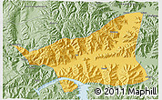 Savanna Style 3D Map of Gonggar