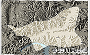 Shaded Relief 3D Map of Gonggar, darken
