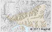 Shaded Relief 3D Map of Gonggar, physical outside