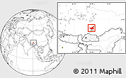 Blank Location Map of Gonggar
