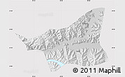 Physical Map of Gonggar, cropped outside