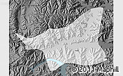 Physical Map of Gonggar, darken