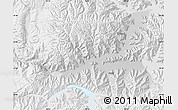 Physical Map of Gonggar, lighten
