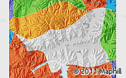 Physical Map of Gonggar, political outside