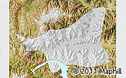 Physical Map of Gonggar, satellite outside