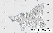 Physical Map of Gonggar, single color outside