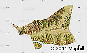 Satellite Map of Gonggar, single color outside