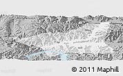 Gray Panoramic Map of Gonggar