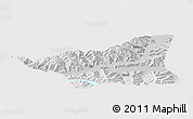 Physical Panoramic Map of Gonggar, cropped outside