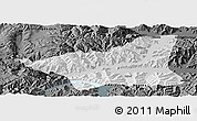Physical Panoramic Map of Gonggar, darken